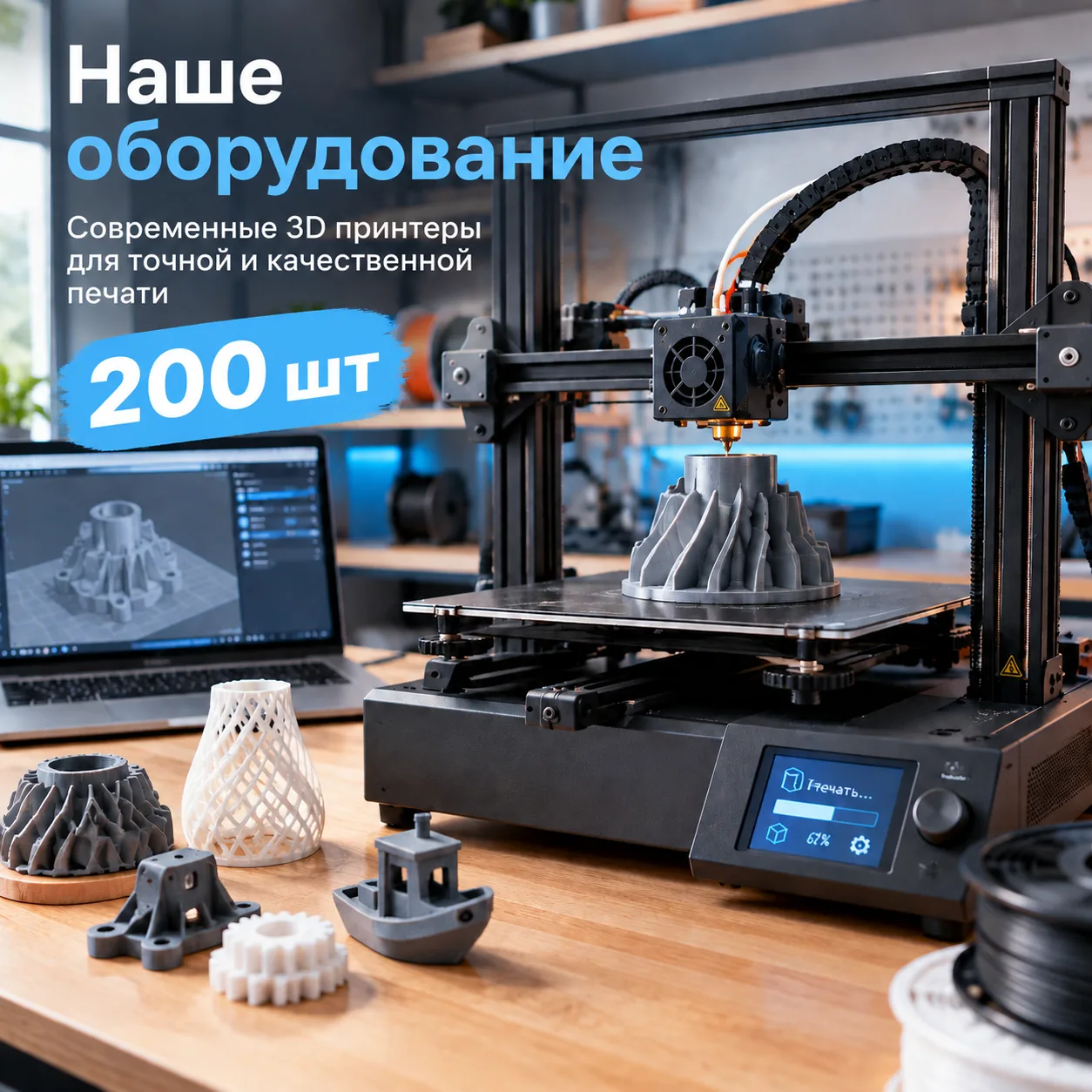 3D-принтеры — 200 шт: точная и качественная печать